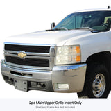 Stainless Steel Main Upper Black Stainless Steel Billet Grille 2007-2010 Chevy Silverado 3500 HD /2007-2010 Chevy Silverado 2500 HD GR03FEG74J