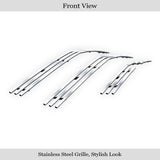 Stainless Steel Main Upper + Lower Bumper Stainless Steel Billet Grille 2003-2006 Chevy SSR Combo GR03FEG88C
