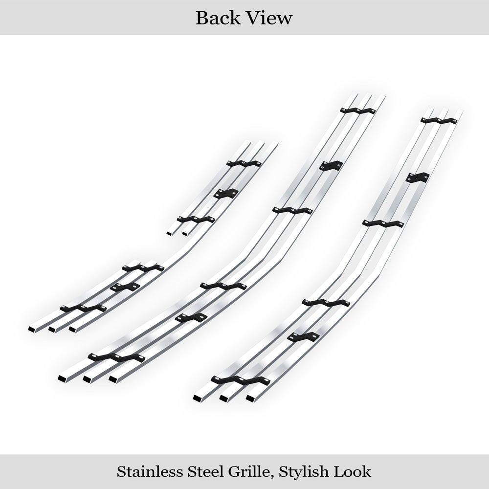 Stainless Steel Main Upper + Lower Bumper Stainless Steel Billet Grille 2003-2006 Chevy SSR Combo GR03FEG88C