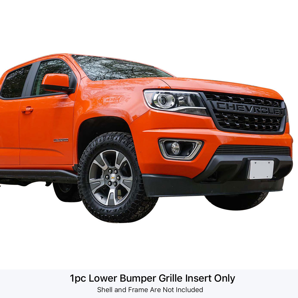 Stainless Steel Lower Bumper Black Stainless Steel Billet Grille 2015-2020 Chevy Colorado Not For ZR2 Model GR03FFC17J