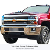 Stainless Steel Lower Bumper Stainless Steel Billet Grille 2015-2019 Chevy Silverado 2500 HD /2015-2019 Chevy Silverado 3500 HD GR03FFC19S
