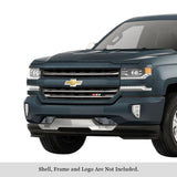 Stainless Steel Lower Bumper Stainless Steel Billet Grille 2016-2018 Chevy Silverado 1500 (Incl. 2019 Silverado 1500 LD) Without Tow Hook GR03FFC23S