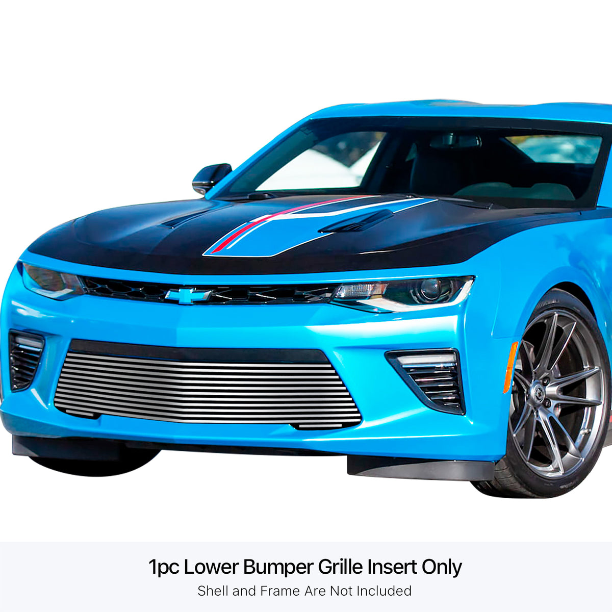 Stainless Steel Lower Bumper Stainless Steel Billet Grille 2016-2018 Chevy Camaro SS GR03FFC66S