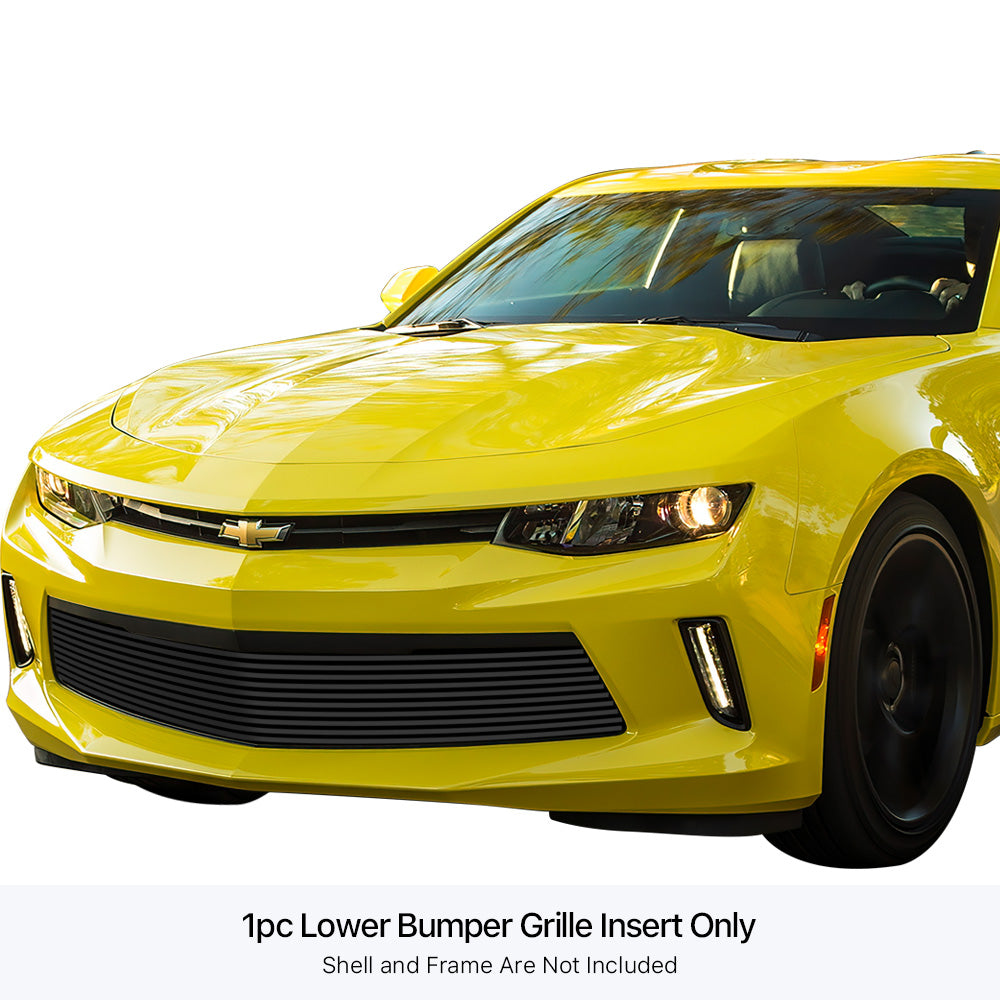 Stainless Steel Lower Bumper Black Stainless Steel Billet Grille 2016-2018 Chevy Camaro LT GR03FFC67J