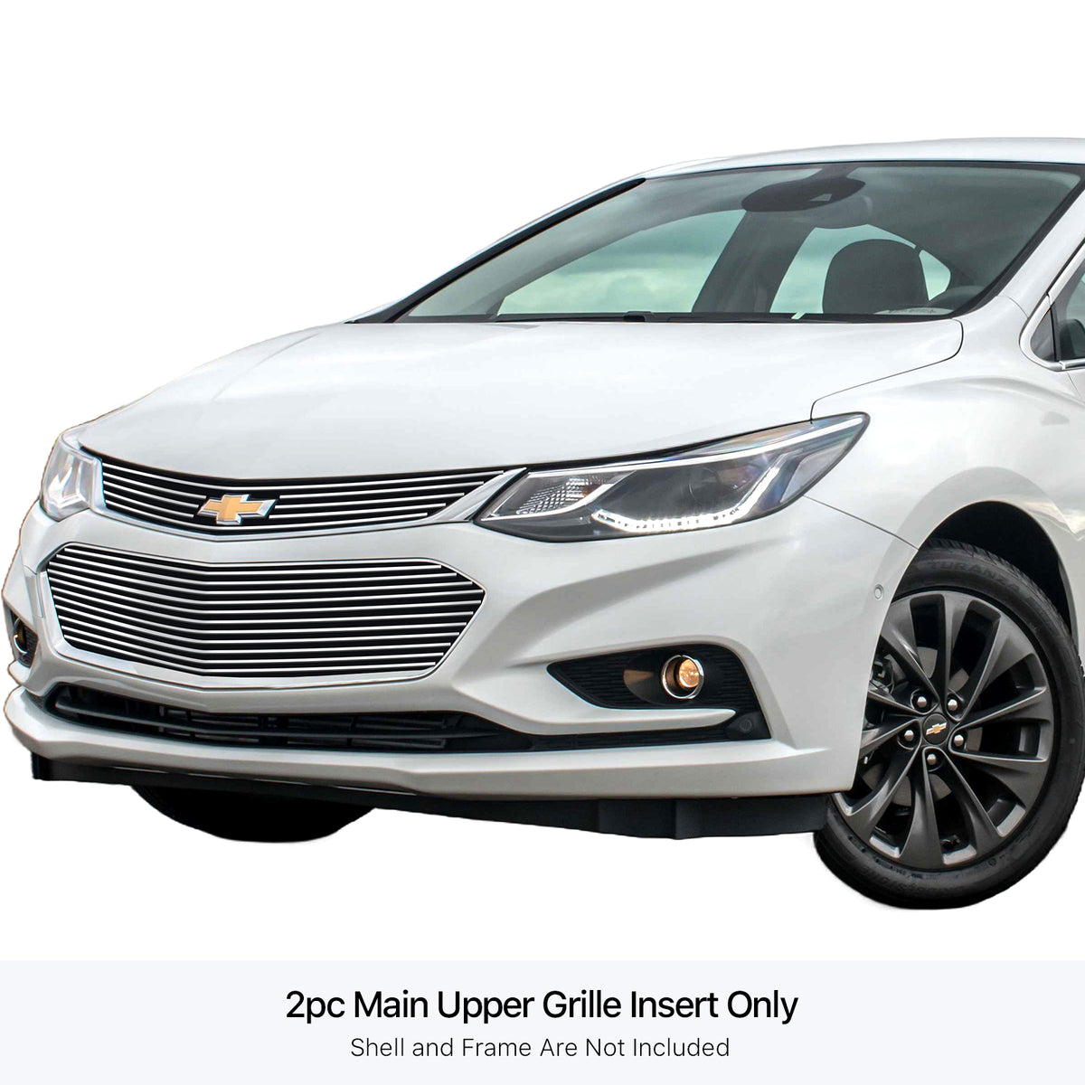 Stainless Steel Main Upper Stainless Steel Billet Grille 2016-2018 Chevy Cruze Not for RS Package GR03FFC72C
