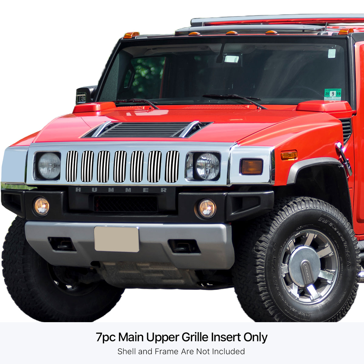 Stainless Steel Main Upper Stainless Steel Billet Grille 2006-2010 Hummer H3/2009-2010 Hummer H3T GR03FFD58S
