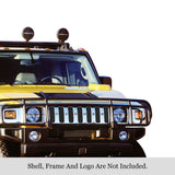 Stainless Steel Main Upper Black Stainless Steel Billet Grille 2003-2007 Hummer H2 GR03FFE24J