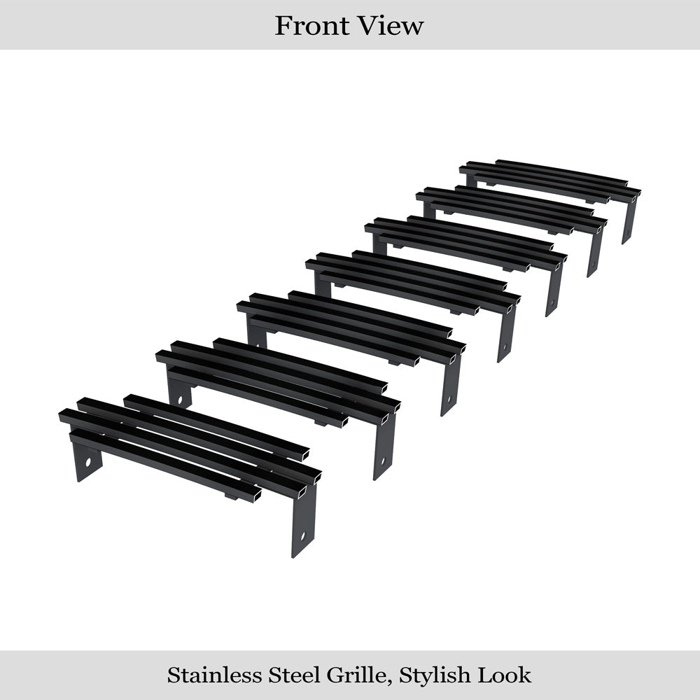 Stainless Steel Main Upper Black Stainless Steel Billet Grille 2003-2007 Hummer H2 GR03FFE24J