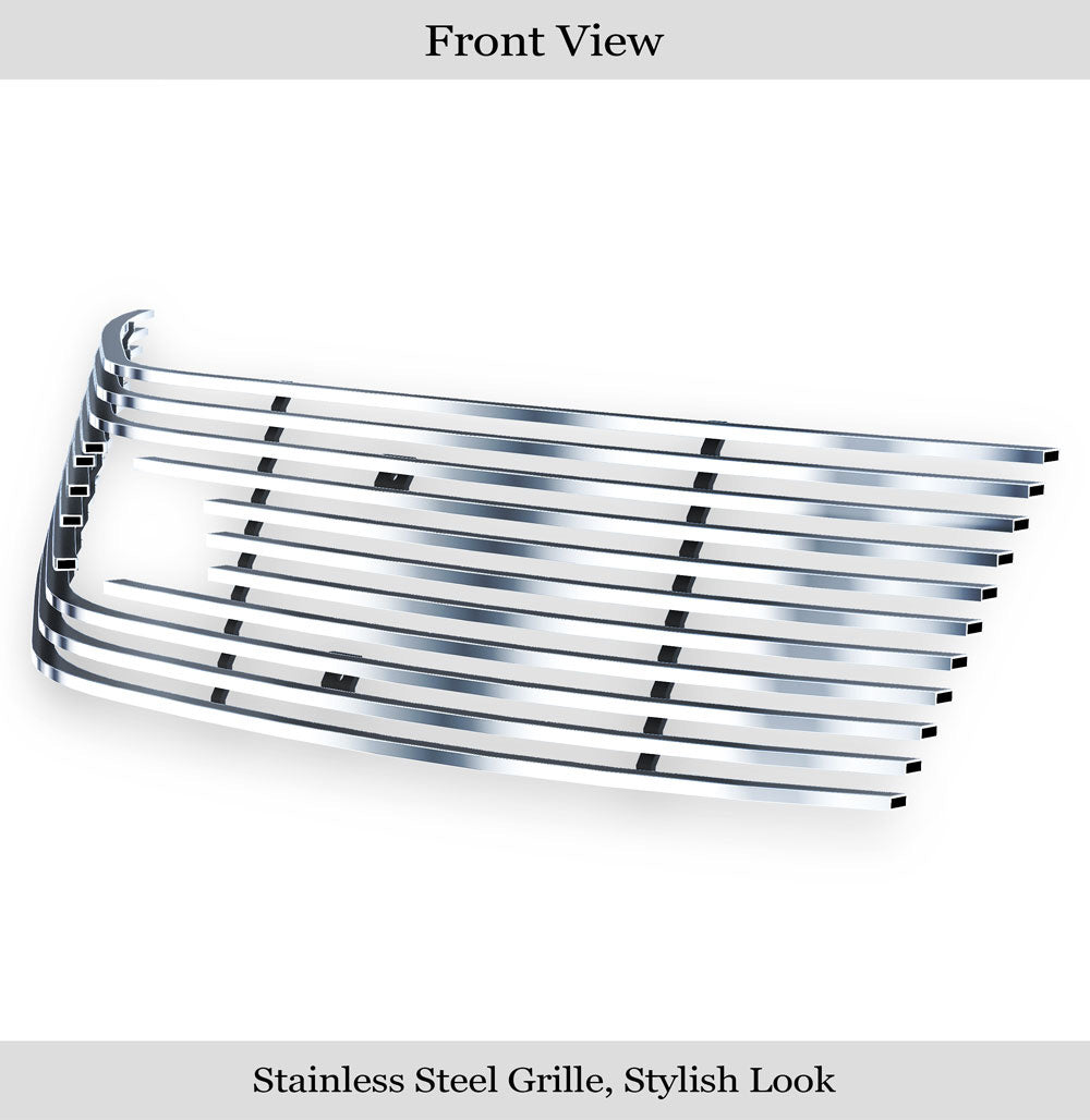 Stainless Steel Main Upper Stainless Steel Billet Grille 2010-2013 Chevy Camaro Short With Logo Show Not for ZL1 Model GR03FFG23C