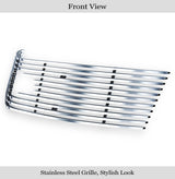 Stainless Steel Main Upper Stainless Steel Billet Grille 2010-2013 Chevy Camaro Short With Logo Show Not for ZL1 Model GR03FFG23C