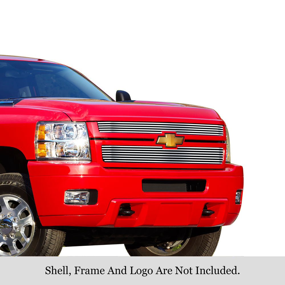 Stainless Steel Main Upper Stainless Steel Billet Grille 2011-2014 Chevy Silverado 2500 HD /2011-2014 Chevy Silverado 3500 HD GR03FFH31S