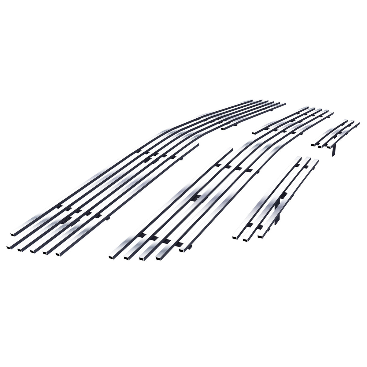 Stainless Steel Main Upper + Top Bumper Stainless Steel Billet Grille Chevy Avalanche\Chevy Silverado 1500\Chevy Silverado 1500 HD\Chevy Silverado 2500\Chevy Silverado 2500 HD\Chevy Silverado 3500 GR03FGF75S