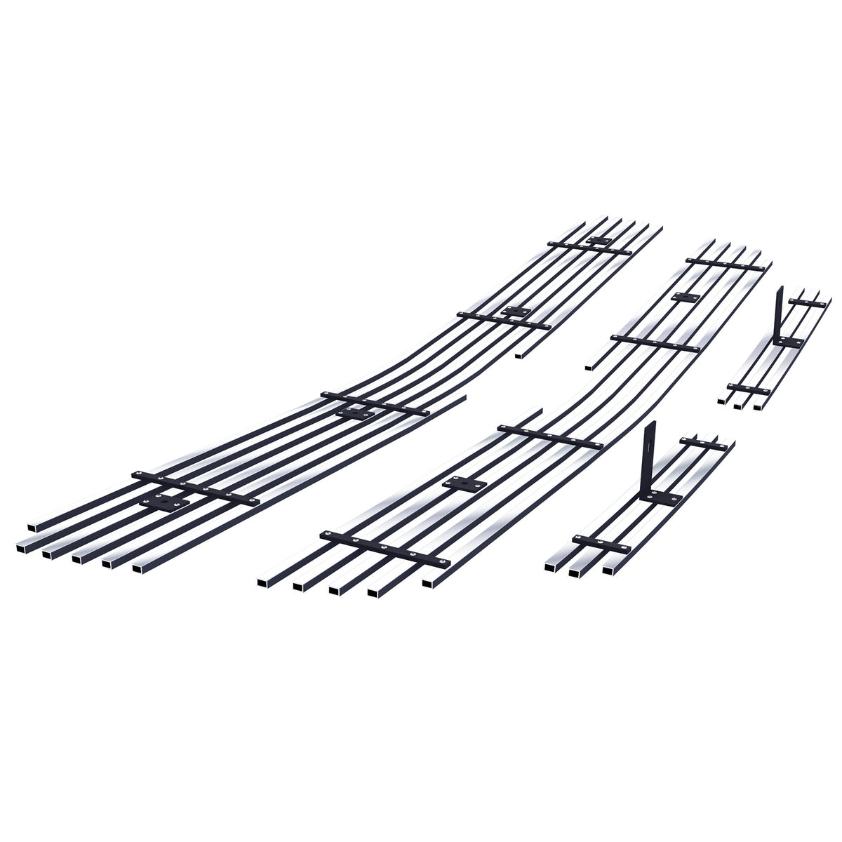 Stainless Steel Main Upper + Top Bumper Stainless Steel Billet Grille Chevy Avalanche\Chevy Silverado 1500\Chevy Silverado 1500 HD\Chevy Silverado 2500\Chevy Silverado 2500 HD\Chevy Silverado 3500 GR03FGF75S