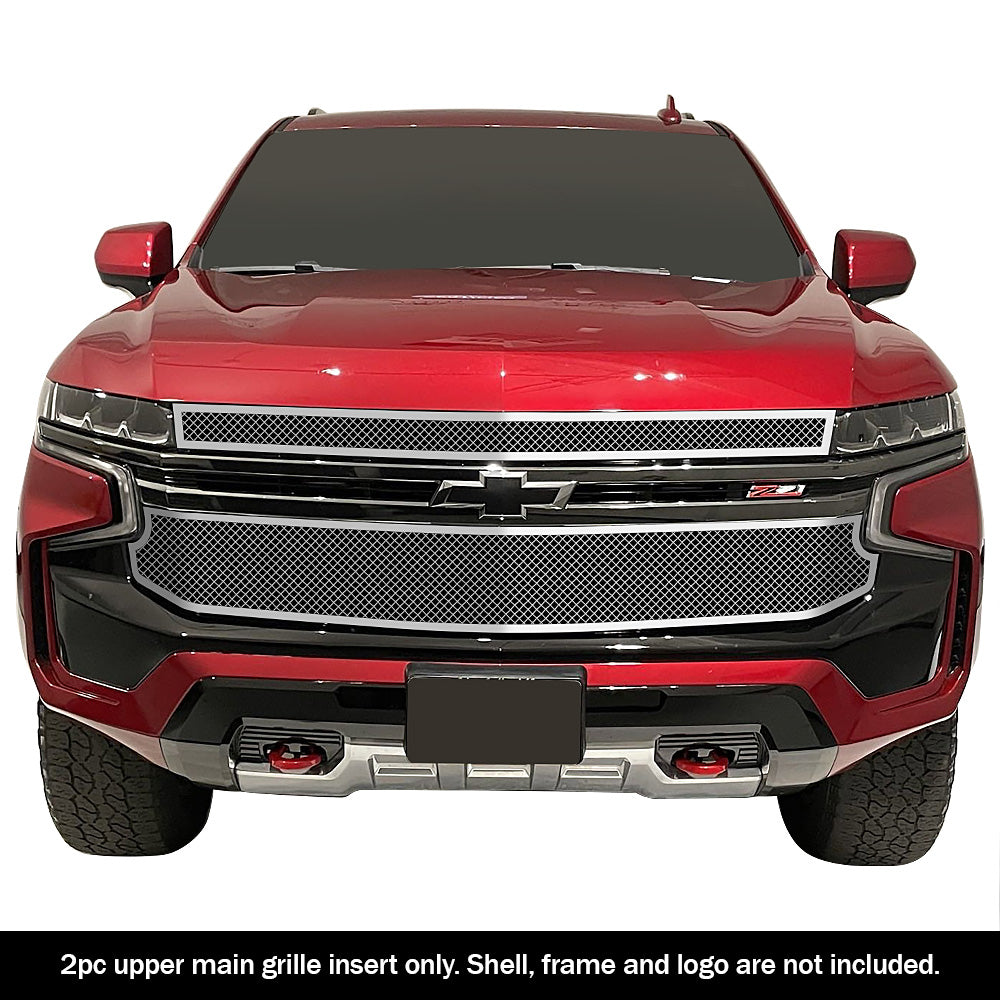 Stainless Steel Main Upper Mesh Grille 2021-2024 Chevy Tahoe LS & Z71 GR03GEB77T