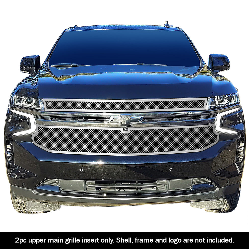 Stainless Steel Main Upper Mesh Grille 2021-2024 Chevy Tahoe LT & Premier & RST GR03GEB79T