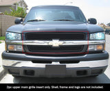 Stainless Steel Main Upper Black Wire Mesh Grille Chevy Avalanche\Chevy Avalanche 2500\Chevy Silverado 1500\Chevy Silverado 1500 HD\Chevy Silverado 2500\Chevy Silverado 2500 HD\Chevy Silverado 3500 GR03GEG17H