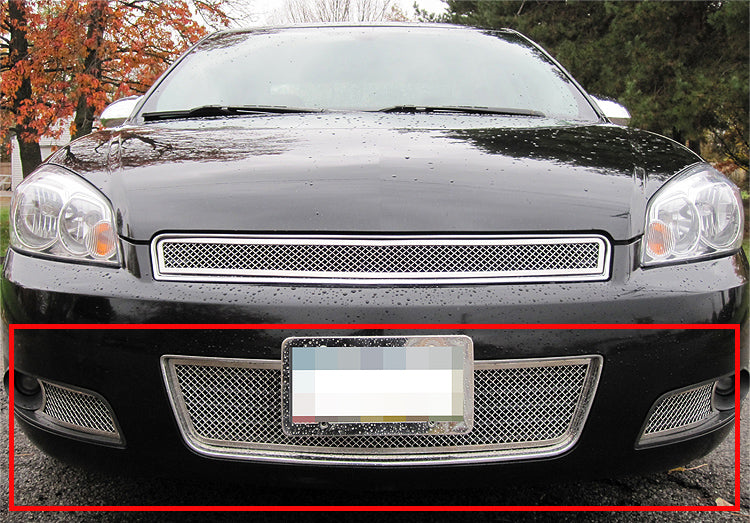 Stainless Steel Lower Bumper Mesh Grille 2006-2013 Chevy Impala With Fog Light /2014-2016 Chevy Impala Limited Model Only With Fog Light GR03GEG44T