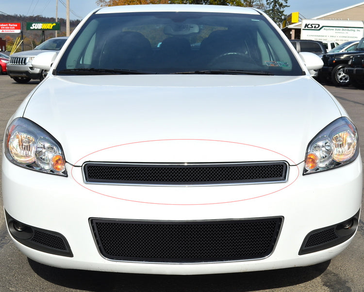 Stainless Steel Main Upper Black Wire Mesh Grille 2006-2013 Chevy Impala /2006-2007 Chevy Monte Carlo /2014-2016 Chevy Impala Limited Model Only GR03GEG65H