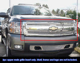 Stainless Steel Main Upper Mesh Grille 2007-2013 Chevy Silverado 1500 (only for Models with logo height exceeding center bar) GR03GEG66T