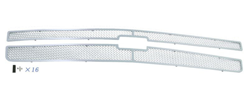 Stainless Steel Main Upper Mesh Grille 2007-2013 Chevy Silverado 1500 (only for Models with logo height exceeding center bar) GR03GEG66T