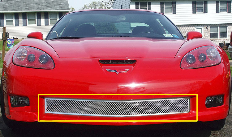 Stainless Steel Lower Bumper Mesh Grille 2006-2010 Chevy Corvette Z06 GR03GEG69T