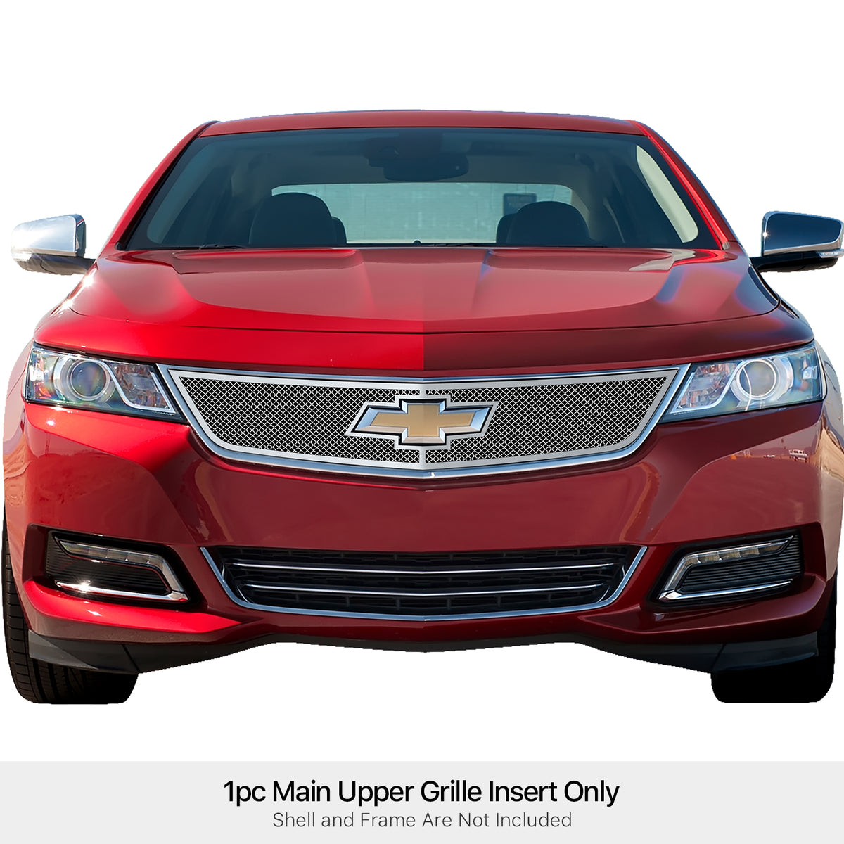 Stainless Steel Main Upper Mesh Grille 2014-2020 Chevy Impala Logo Show (Not For 2014-2016 Chevy Impala Limited) GR03GEI45T