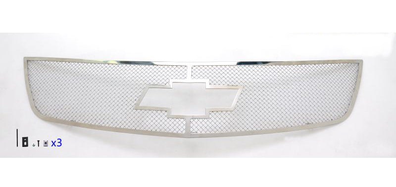 Stainless Steel Main Upper Mesh Grille 2013-2017 Chevy Traverse Logo Show GR03GEI48T