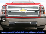 Stainless Steel Main Upper Mesh Grille 2014-2015 Chevy Silverado 1500 Not for Z71 GR03GEI50T