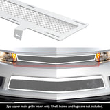 Stainless Steel Main Upper Mesh Grille 2014-2015 Chevy Camaro SS With RS Package/2014-2015 Chevy Camaro LS With RS Package/2014-2015 Chevy Camaro LT With RS Package GR03GEI98T