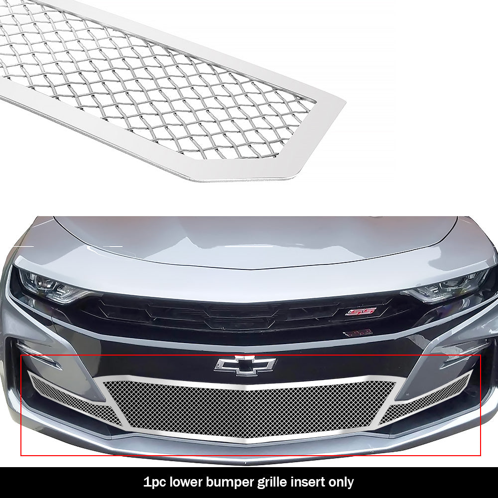 Stainless Steel Lower Bumper Mesh Grille 2019-2024 Chevy Camaro 1SS/2SS GR03GEJ94T