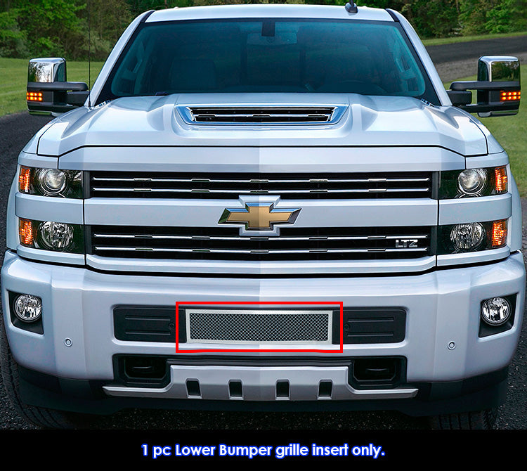 Stainless Steel Lower Bumper Mesh Grille 2015-2019 Chevy Silverado 2500 HD /2015-2019 Chevy Silverado 3500 HD GR03GFC19T