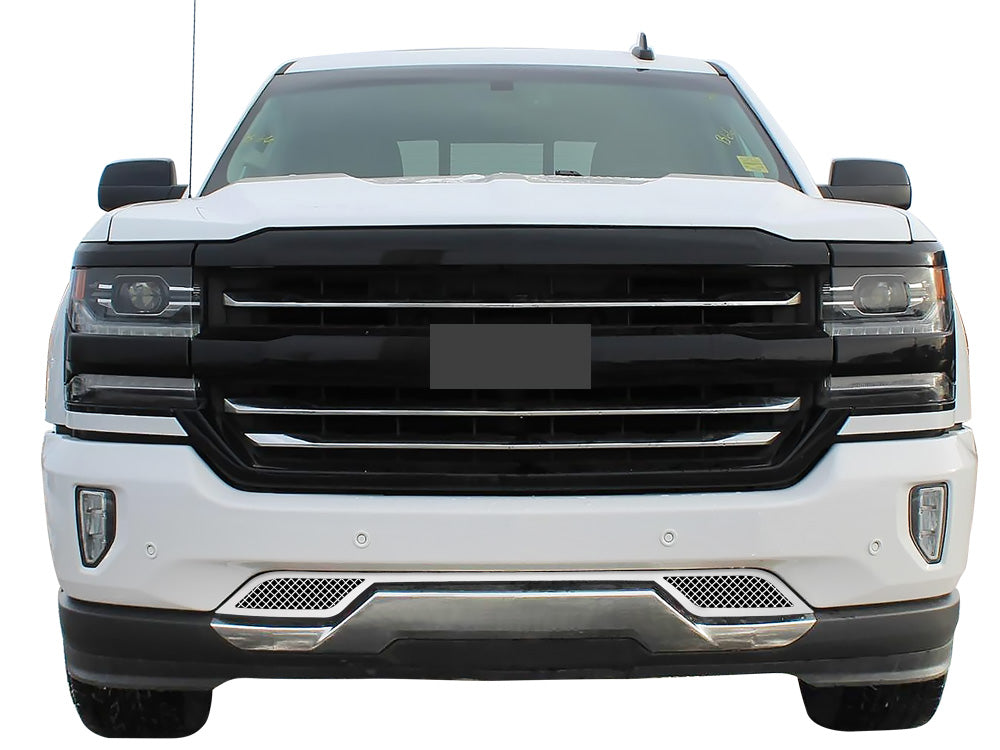Stainless Steel Lower Bumper Mesh Grille 2016-2018 Chevy Silverado 1500 (Incl. 2019 Silverado 1500 LD) Without Tow Hook GR03GFC23T