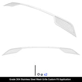 Stainless Steel Lower Bumper Mesh Grille 2016-2018 Chevy Silverado 1500 (Incl. 2019 Silverado 1500 LD) Without Tow Hook GR03GFC23T