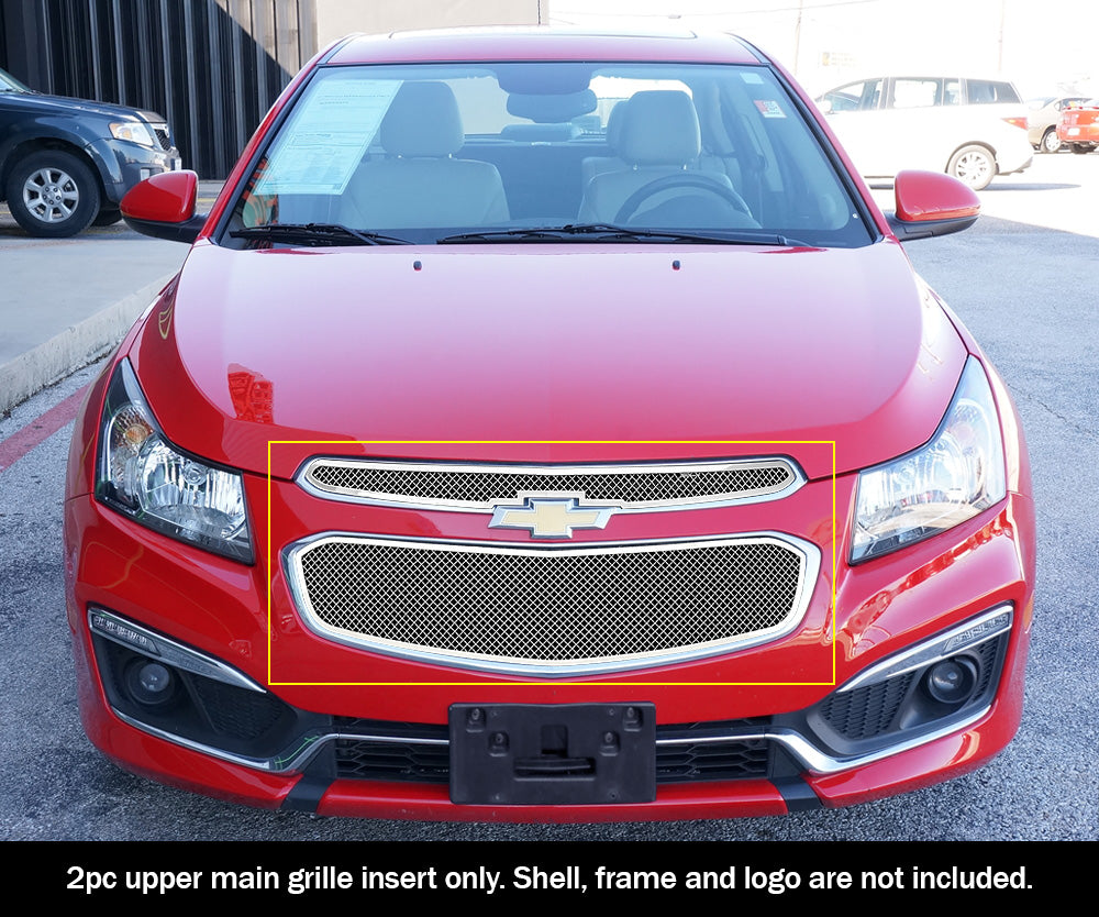 Stainless Steel Main Upper Mesh Grille 2015-2015 Chevy Cruze GR03GFC42T