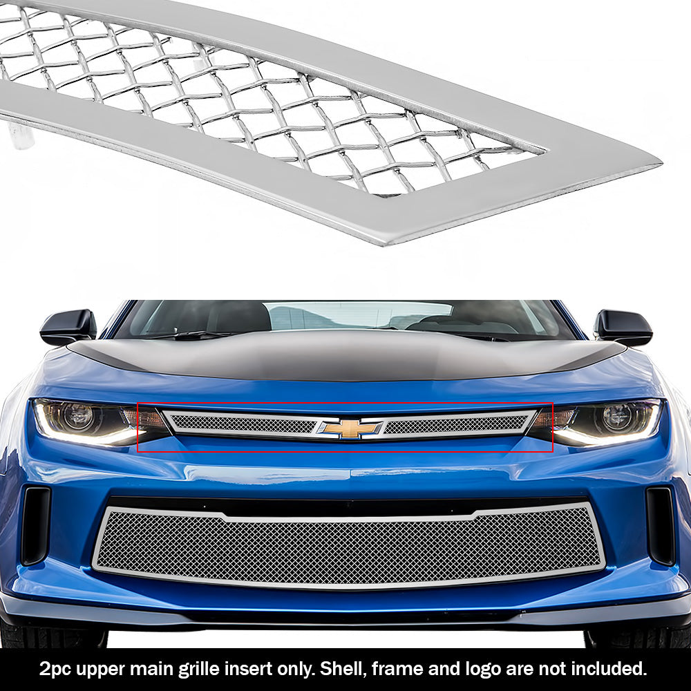 Stainless Steel Main Upper Mesh Grille Chevy Camaro GR03GFC65T