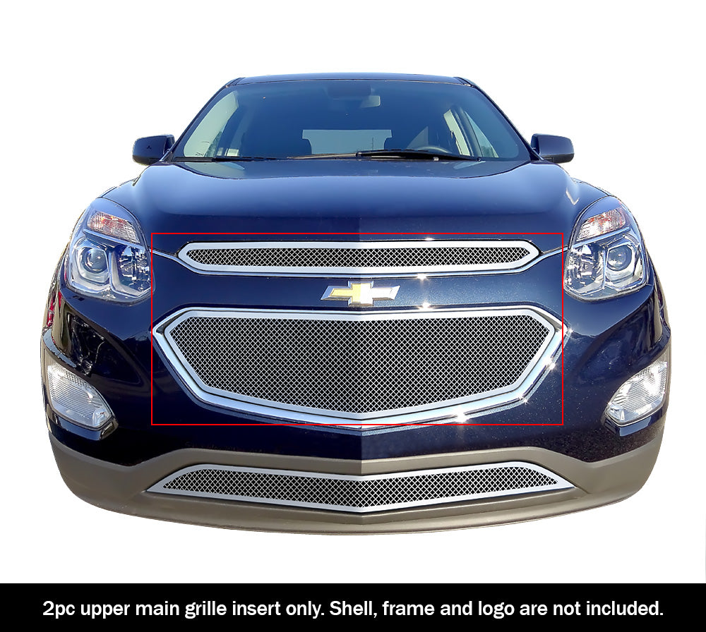 Stainless Steel Main Upper Mesh Grille 2016-2017 Chevy Equinox GR03GFC70T
