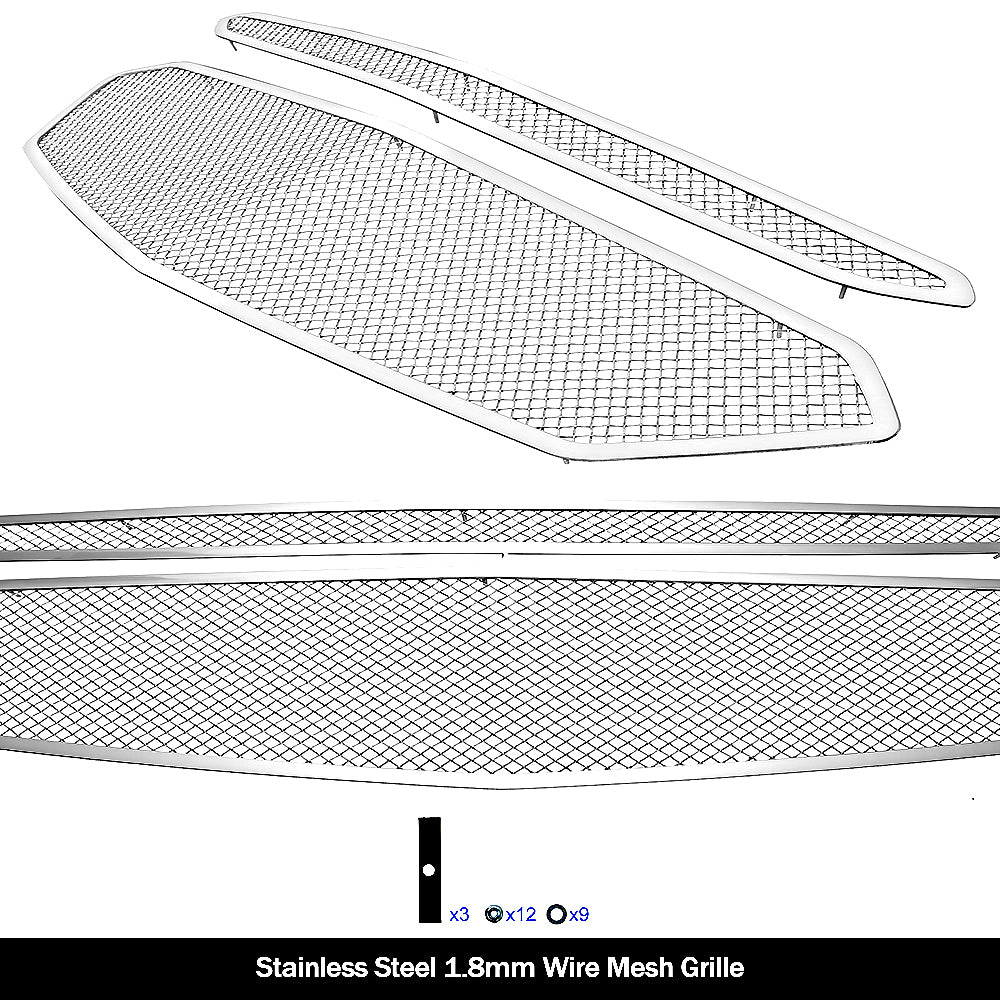 Stainless Steel Main Upper Mesh Grille 2016-2017 Chevy Equinox GR03GFC70T