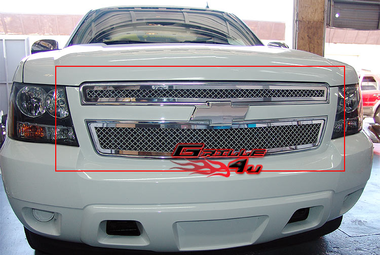 Stainless Steel Main Upper Mesh Grille 2007-2014 Chevy Avalanche /2007-2014 Chevy Suburban /2007-2014 Chevy Tahoe Not For Hybrid GR03GFD51S