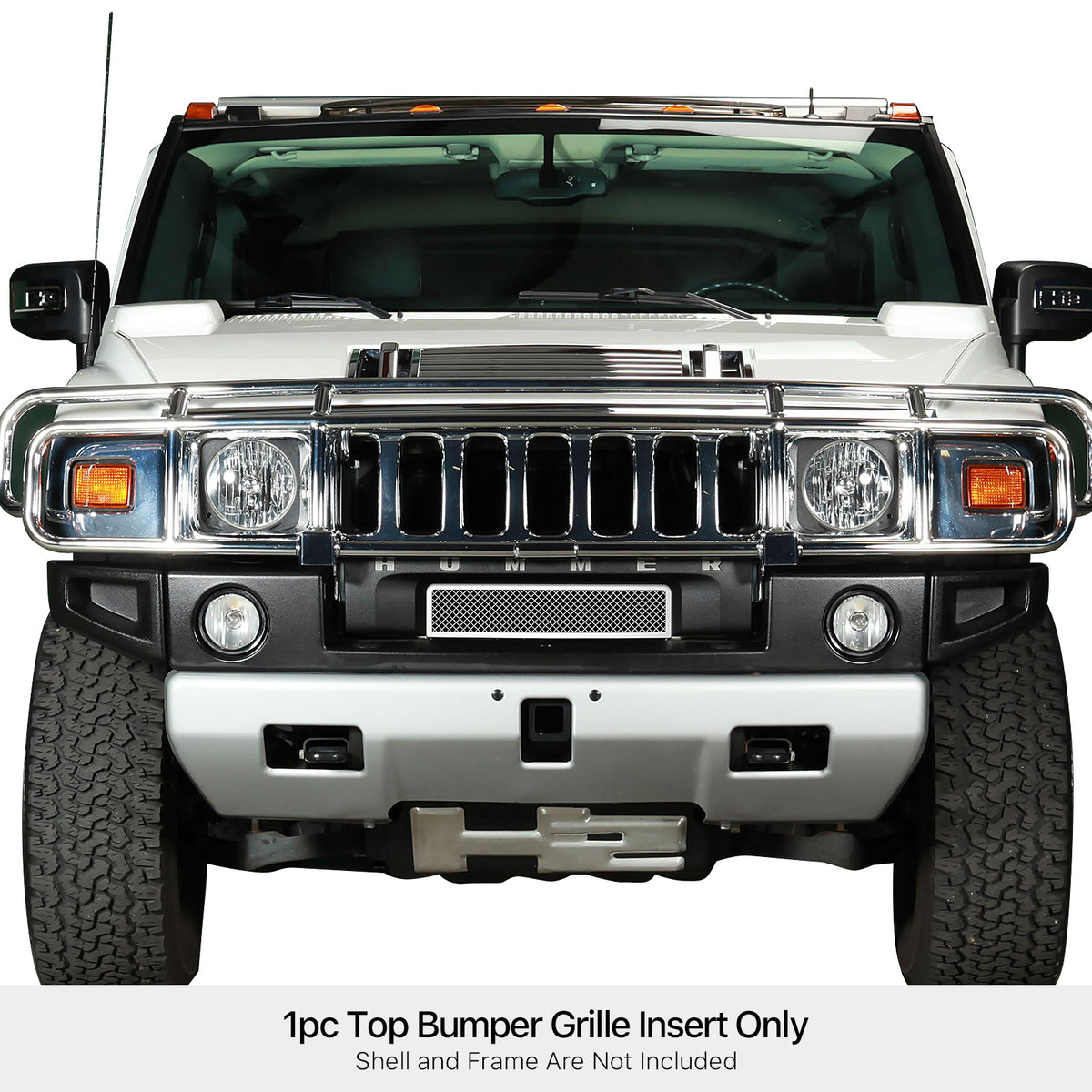 Stainless Steel Lower Bumper Mesh Grille 2003-2007 Hummer H2 GR03GFE80T