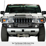 Stainless Steel Lower Bumper Mesh Grille 2003-2007 Hummer H2 GR03GFE80T
