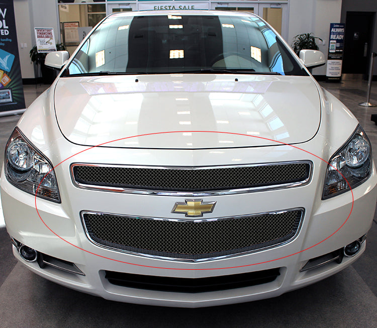 Stainless Steel Main Upper Black Wire Mesh Grille 2008-2012 Chevy Malibu GR03GFG80G