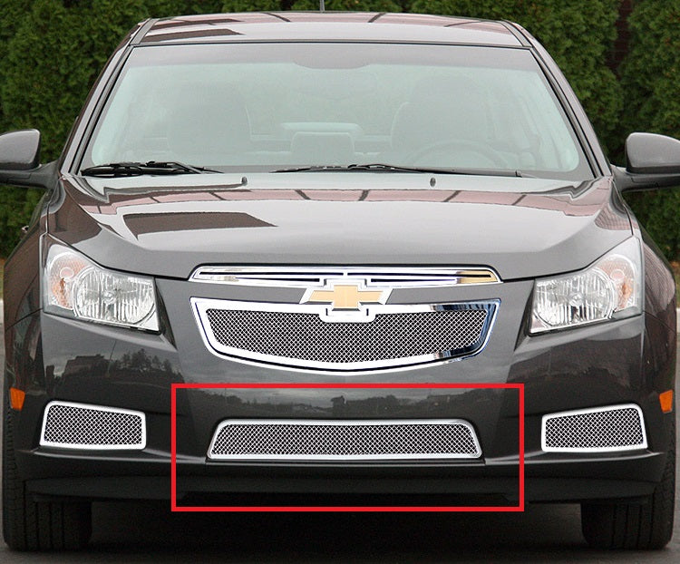 Stainless Steel Lower Bumper Mesh Grille 2011-2014 Chevy Cruze Not for RS Package and Turbo GR03GFH41T