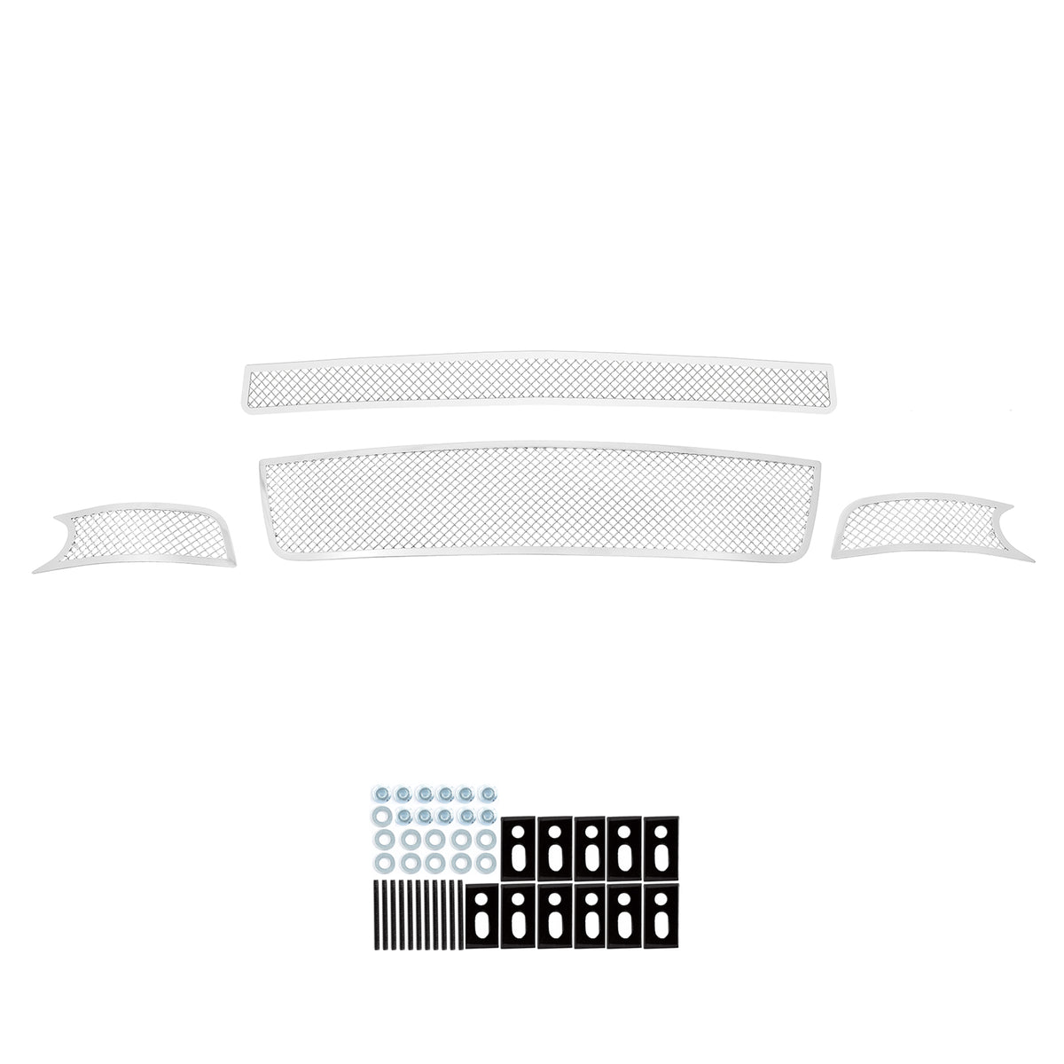Stainless Steel Main Upper + Lower Bumper Mesh Grille 2006-2013 Chevy Impala With Fog Light /2014-2016 Chevy Impala Limited Model Only With Fog Light GR03GGH17T