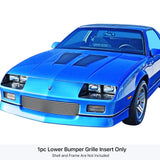 Stainless Steel Lower Bumper Stainless Steel Billet Grille 1988-1992 Chevy Camaro GR03HEB41S