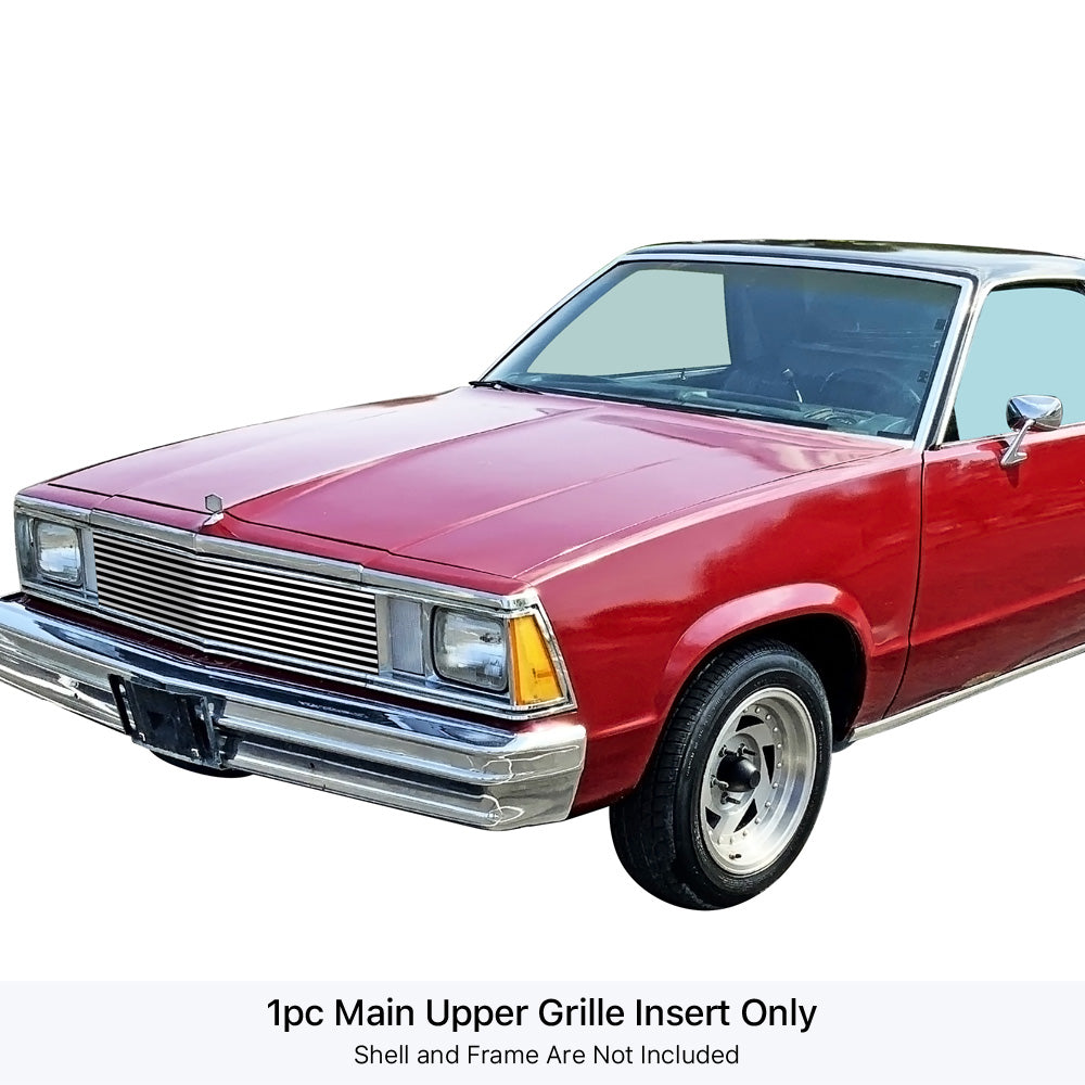 Stainless Steel Main Upper Stainless Steel Billet Grille 1982-1987 Chevy EL Camino /1982-1983 Chevy Malibu GR03HEB47S