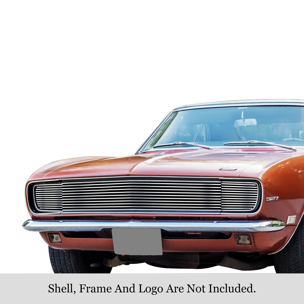 Stainless Steel Main Upper Stainless Steel Billet Grille 1967-1968 Chevy Camaro RS GR03HEB52S