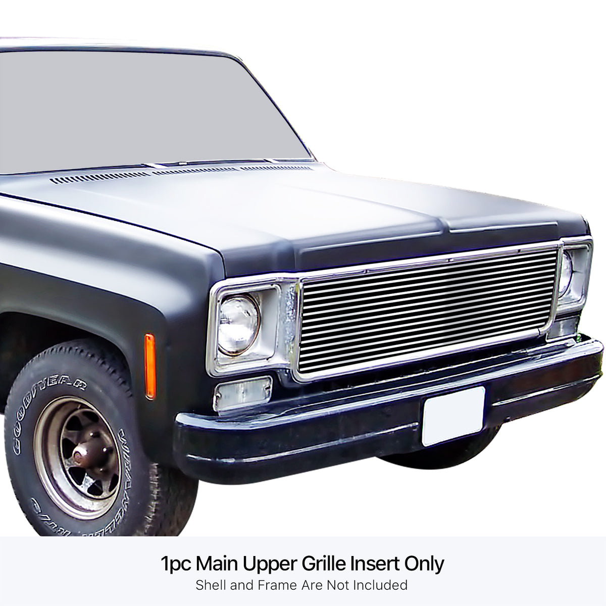 Stainless Steel Main Upper Stainless Steel Billet Grille 1973-1980 Chevy Blazer /1973-1980 Chevy C/K Pickup /1973-1980 Chevy Suburban /1973-1980 GMC C/K Pickup /1973-1980 GMC Suburban GR03HEJ08S