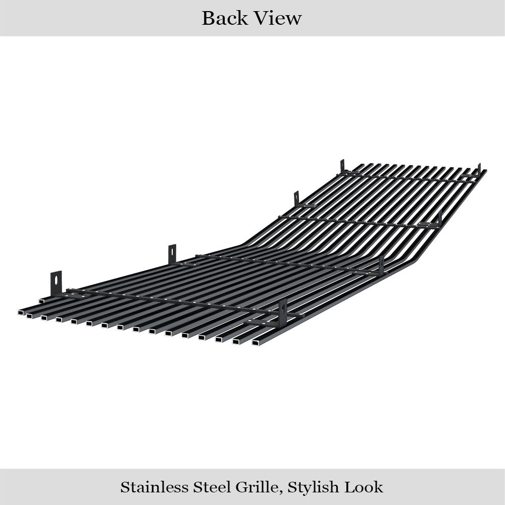 Stainless Steel Main Upper Black Stainless Steel Billet Grille 2015-2019 Chevy Silverado 2500 HD /2015-2019 Chevy Silverado 3500 HD GR03HFC33J