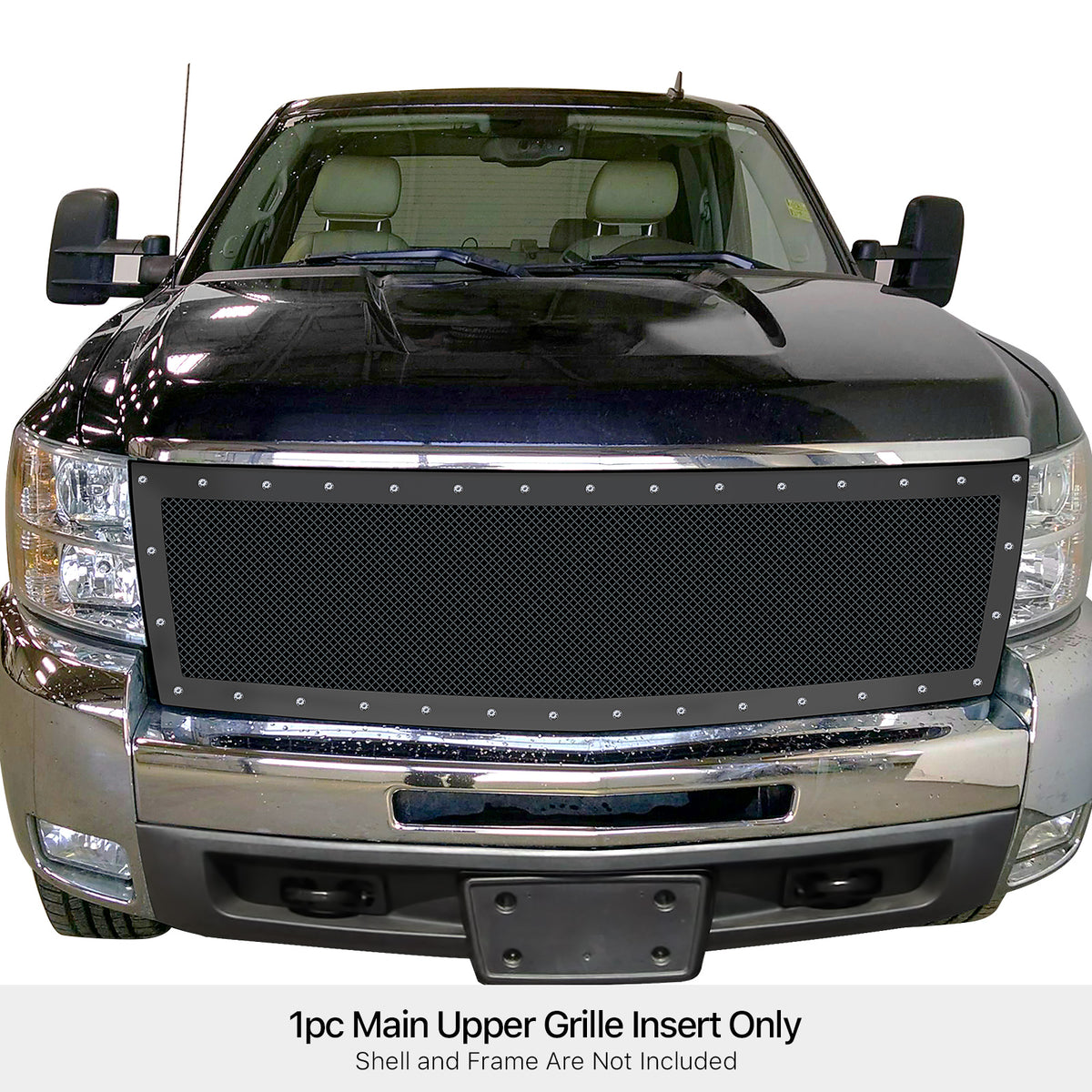Stainless Steel Main Upper Rivet Grille 2007-2010 Chevy Silverado 2500 /2007-2010 Chevy Silverado 3500 GR03LEA59H