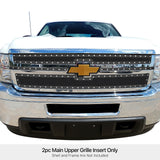 Stainless Steel Main Upper Rivet Grille 2011-2014 Chevy Silverado 2500 HD /2011-2014 Chevy Silverado 3500 HD GR03LEA73H